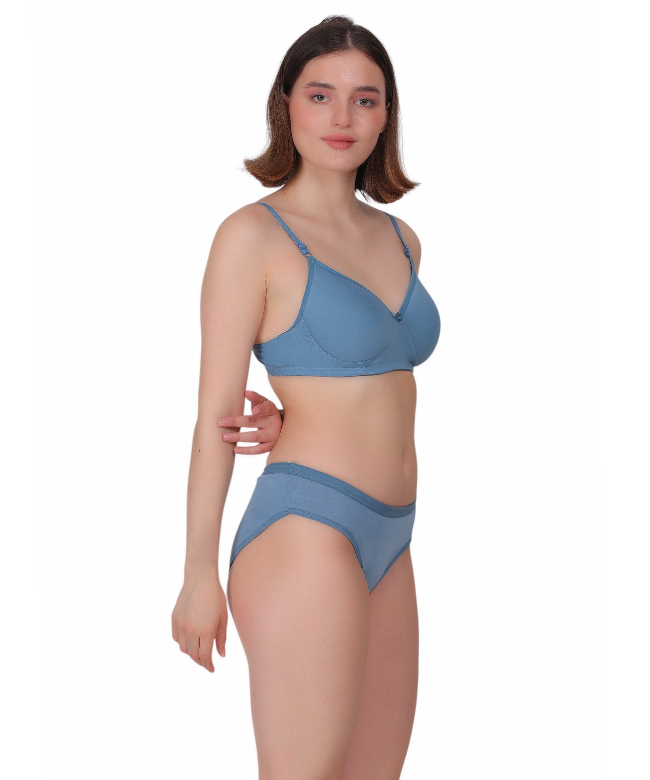 Versatile Comfort: Nudiva Padded Full Coverage Lingerie Set (Pack Of 3)