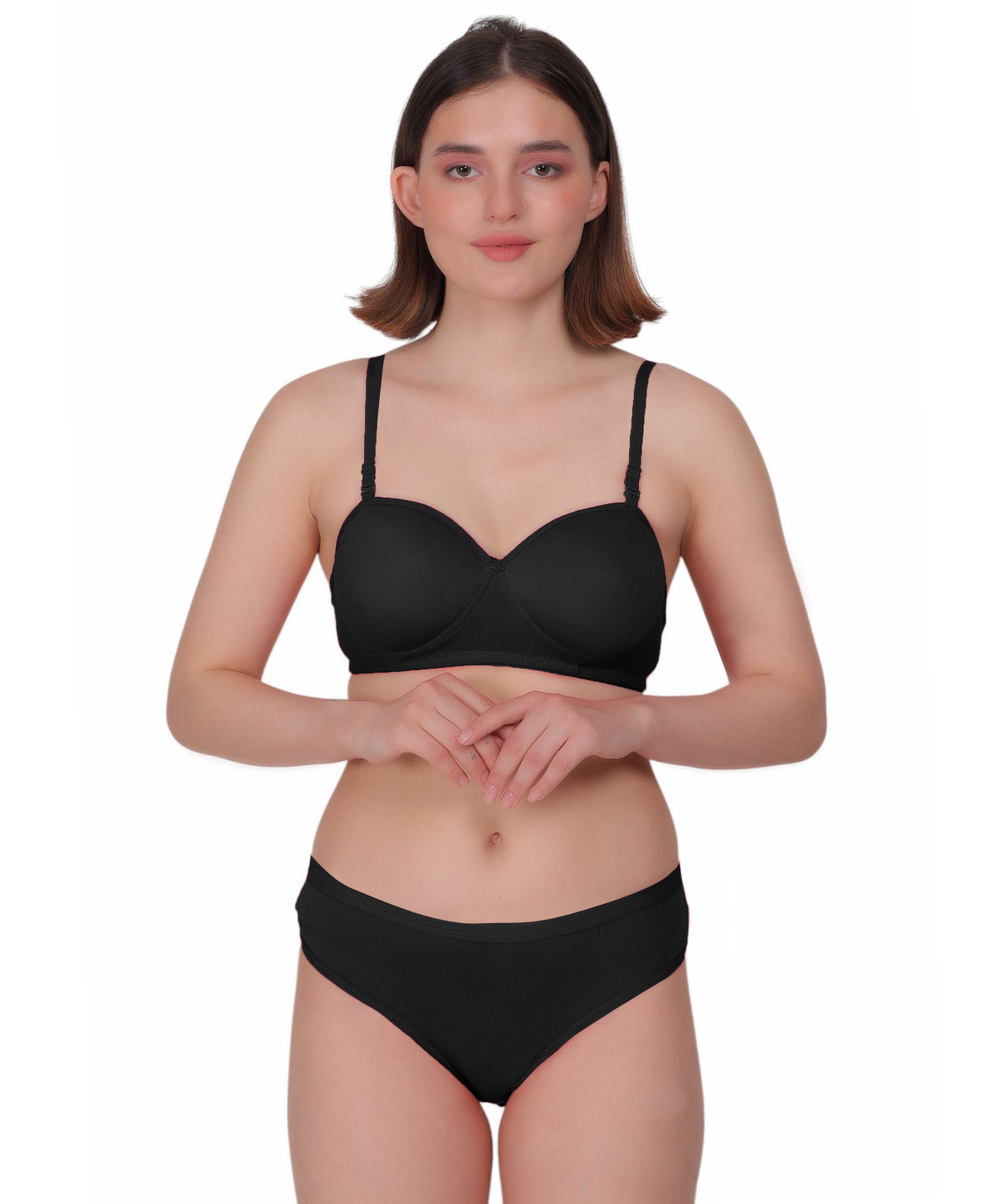 Nudiva Half Coverage Lingerie Set: Padded Comfort & Style
