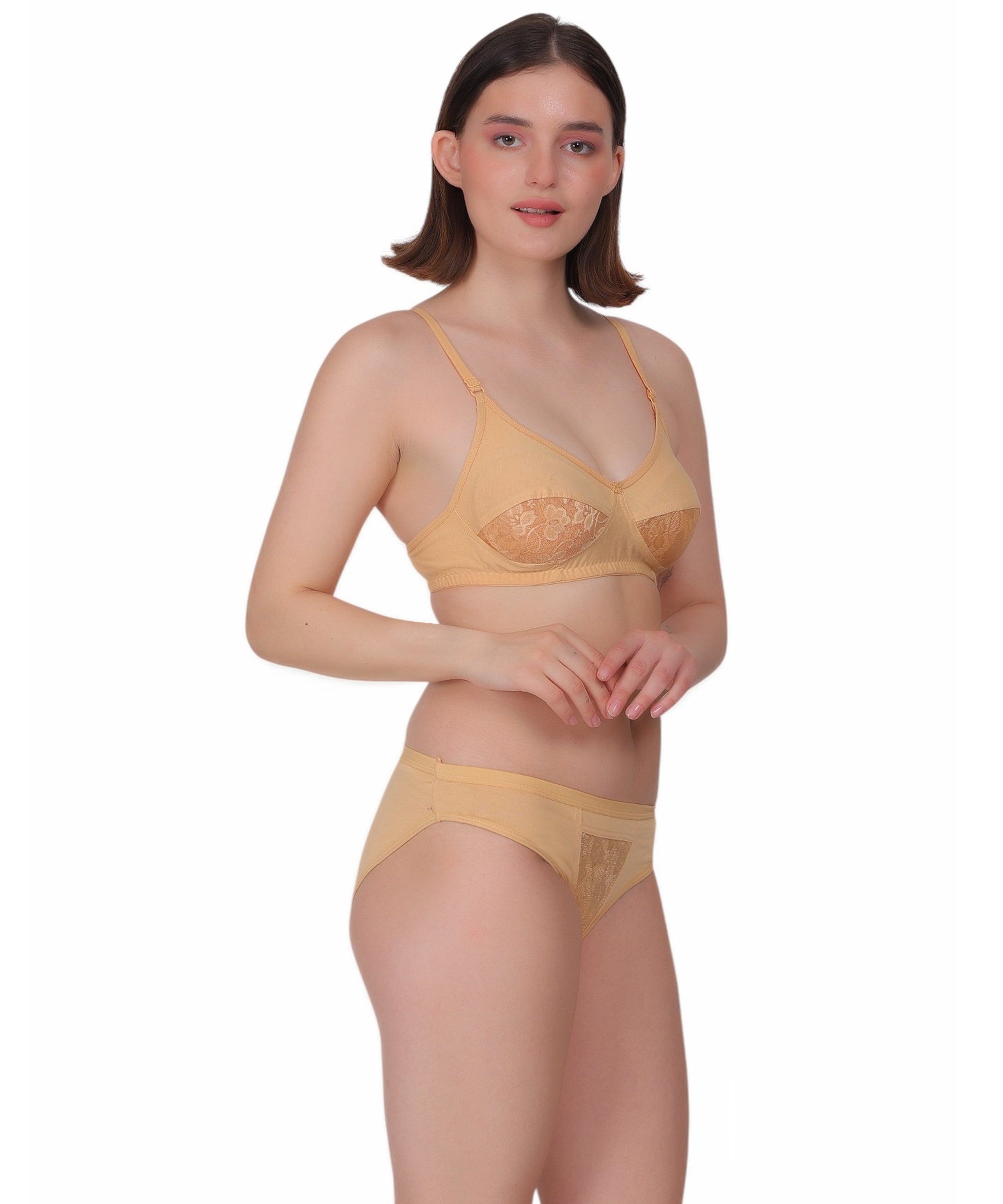Playful & Chic: Nudiva Non Padded Self-Design Lingerie Set