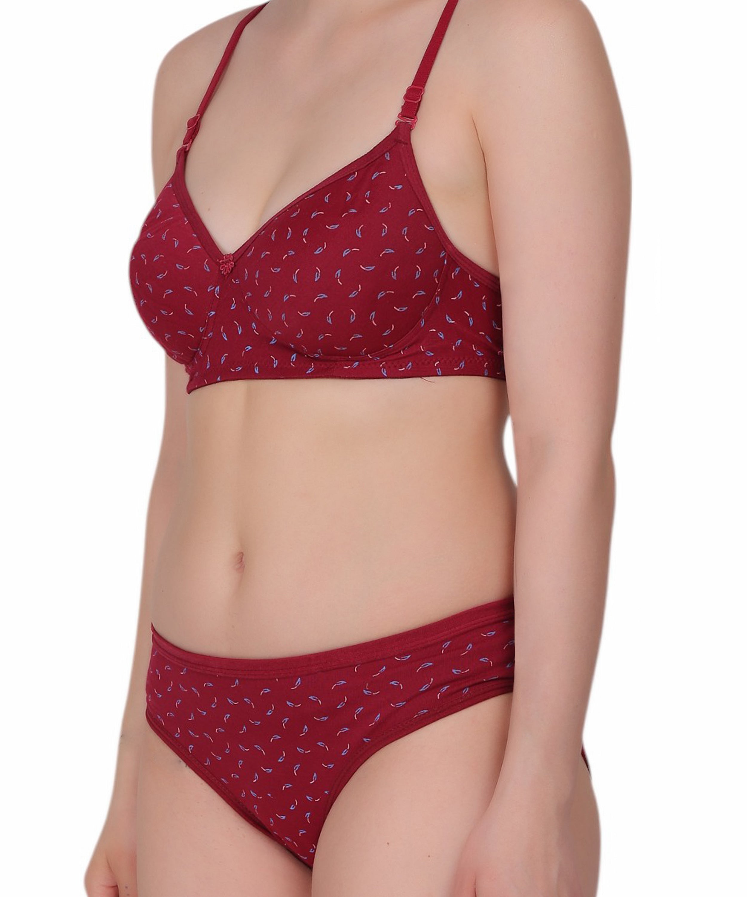 Printed Lingerie Set: Padded Support & Style