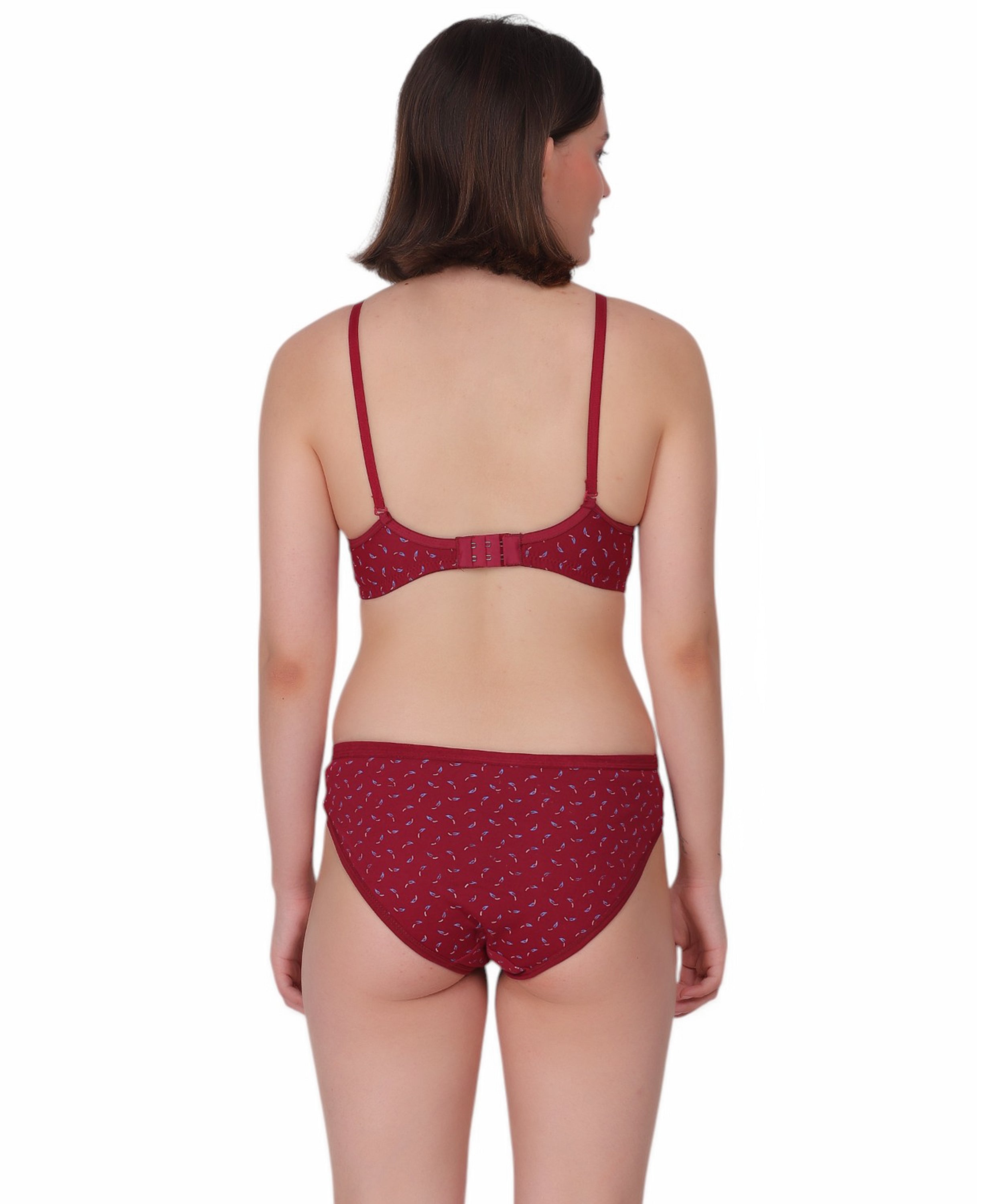 Printed Lingerie Set: Padded Support & Style