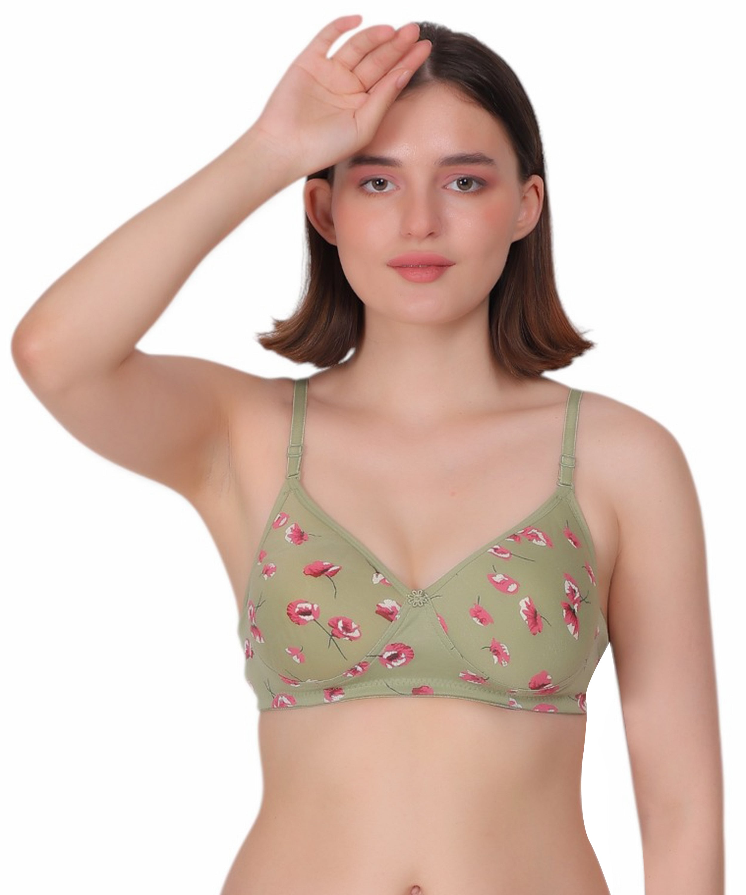 Nudiva Padded Printed Bra: Comfort Meets Style (Pack Of 3)