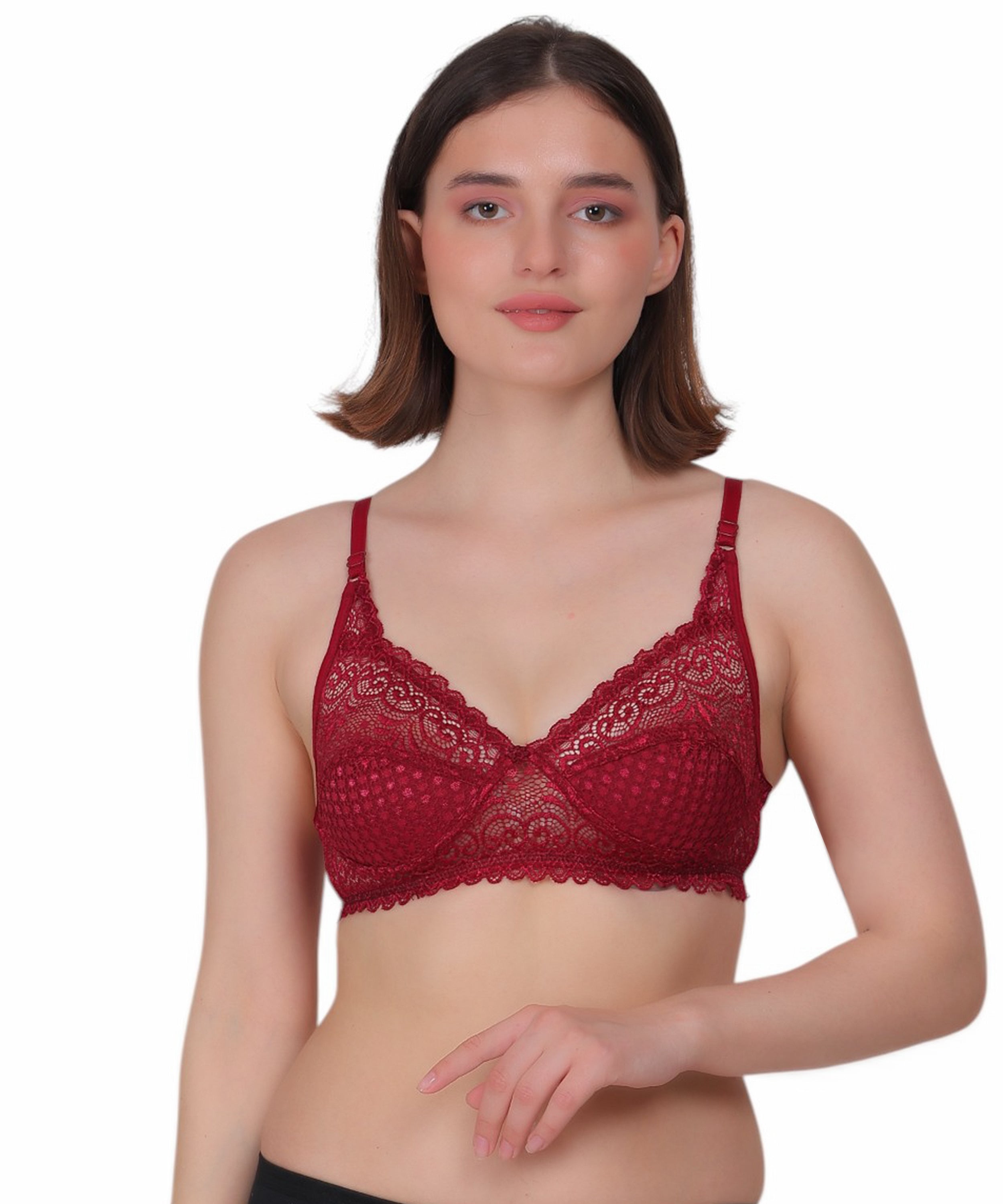 Experience Refined Elegance: Nudiva Non-Padded Lace Bra