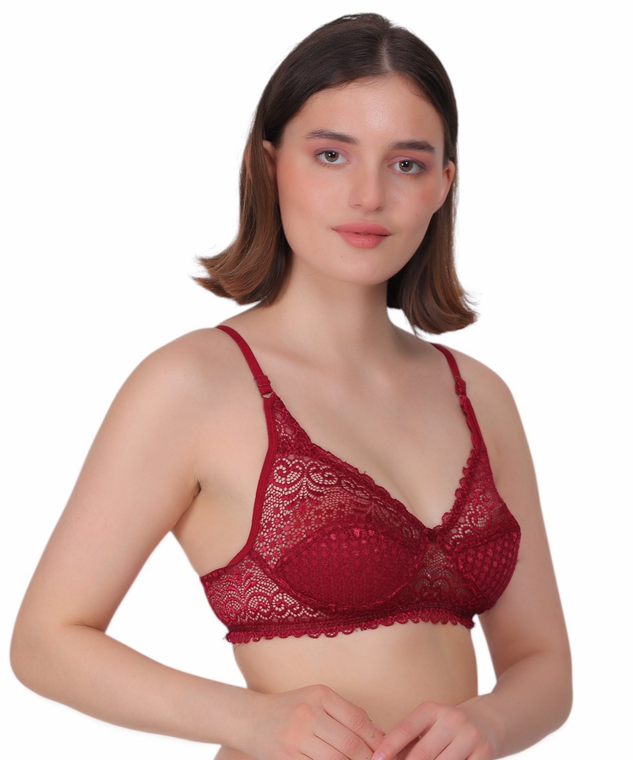 Experience Refined Elegance: Nudiva Non-Padded Lace Bra