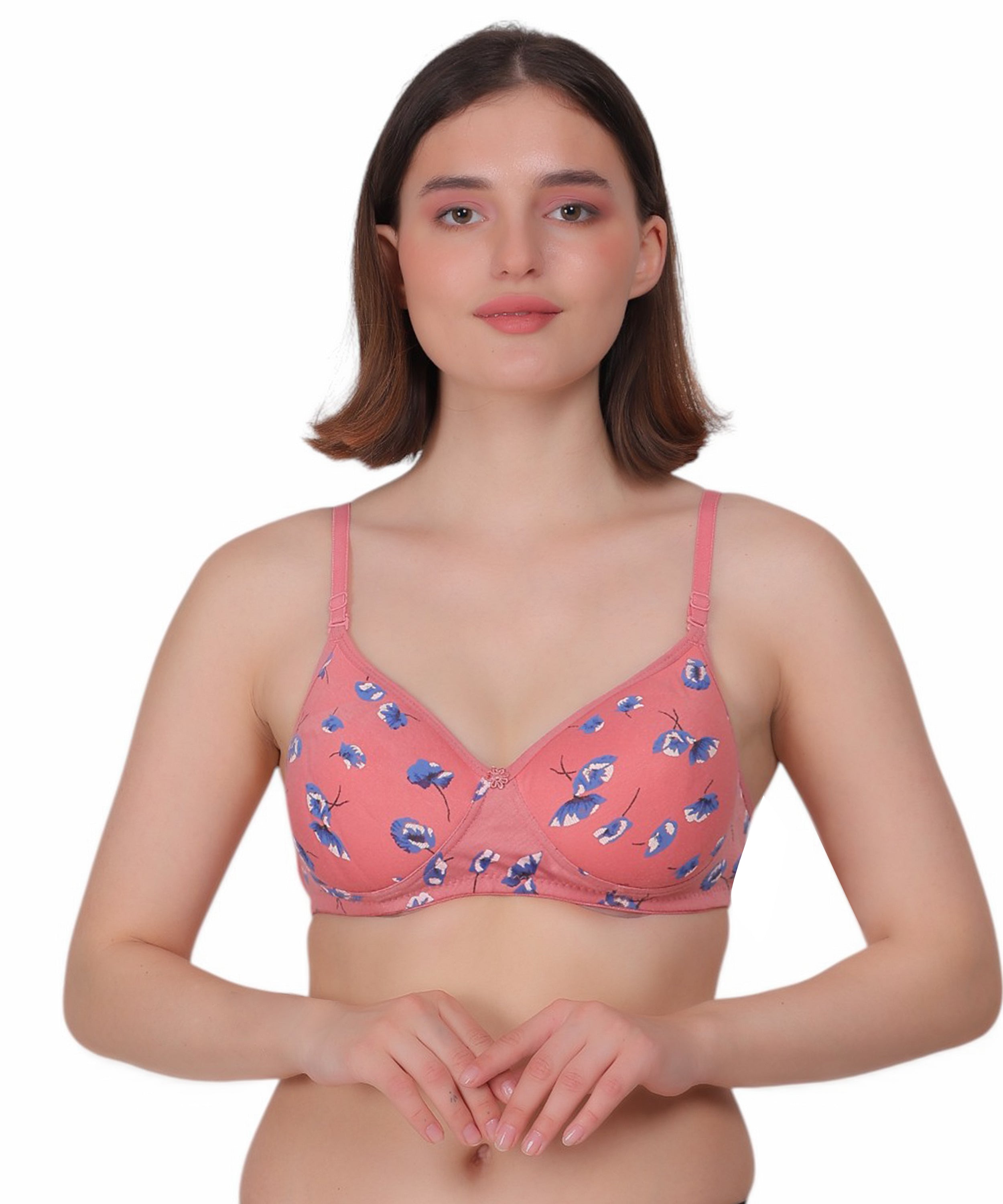 Nudiva Padded Printed Bra: Comfort Meets Style (Pack Of 3)