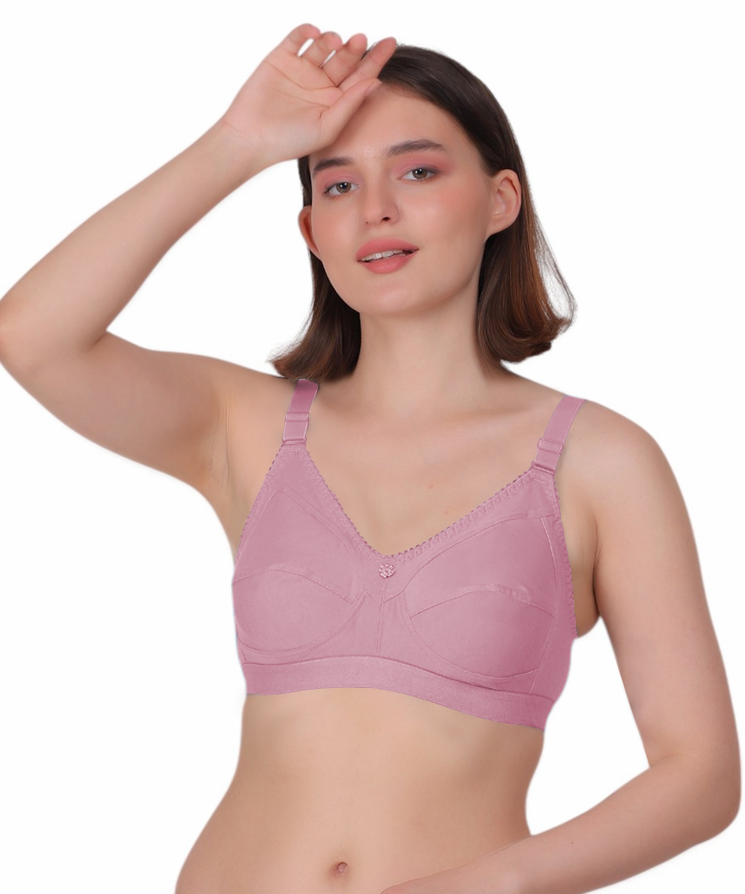 Flatter Your Shape: Nudiva Non-Padded Cotton Bra (Pack Of 3)