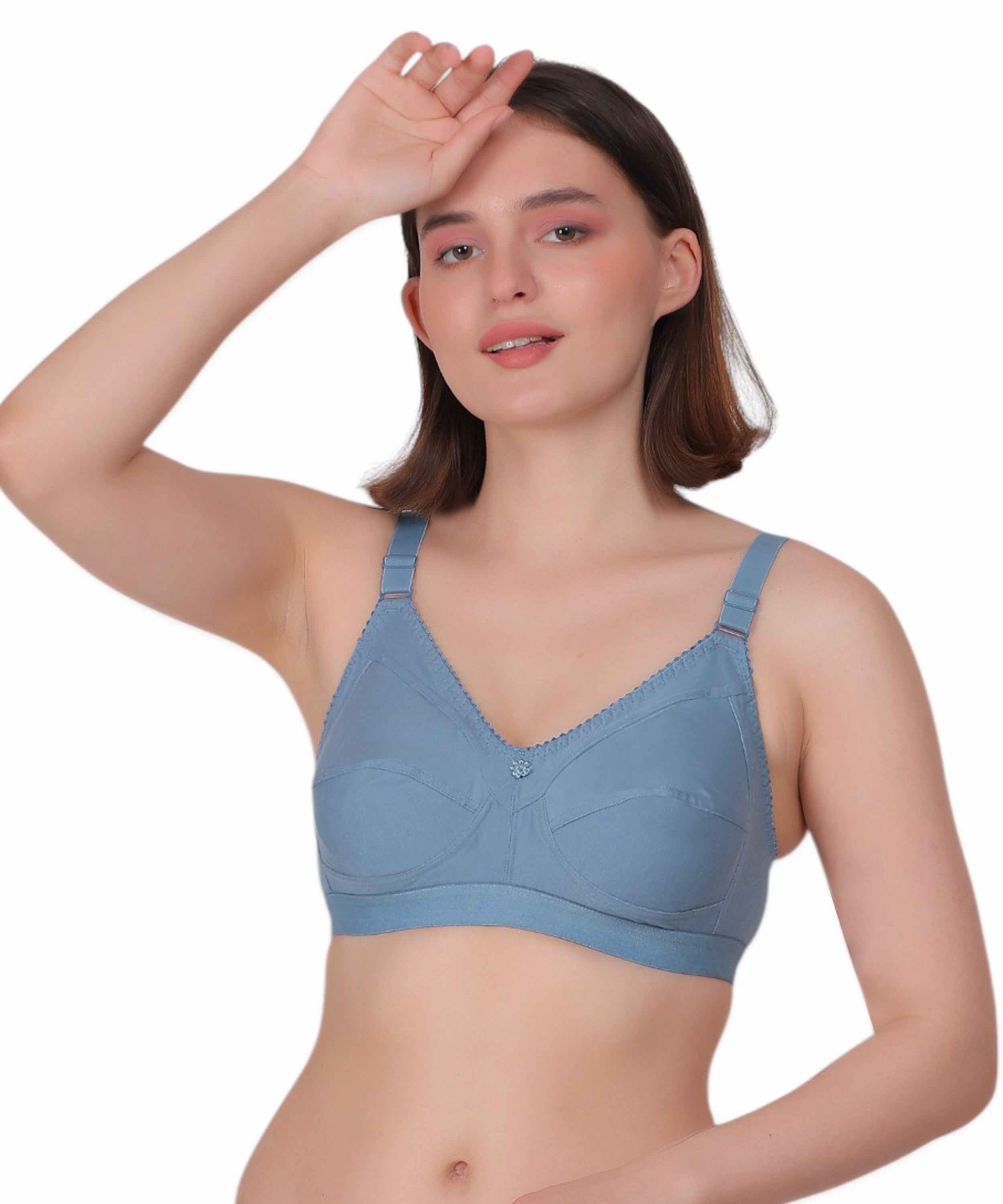 Flatter Your Shape: Nudiva Non-Padded Cotton Bra (Pack Of 3)
