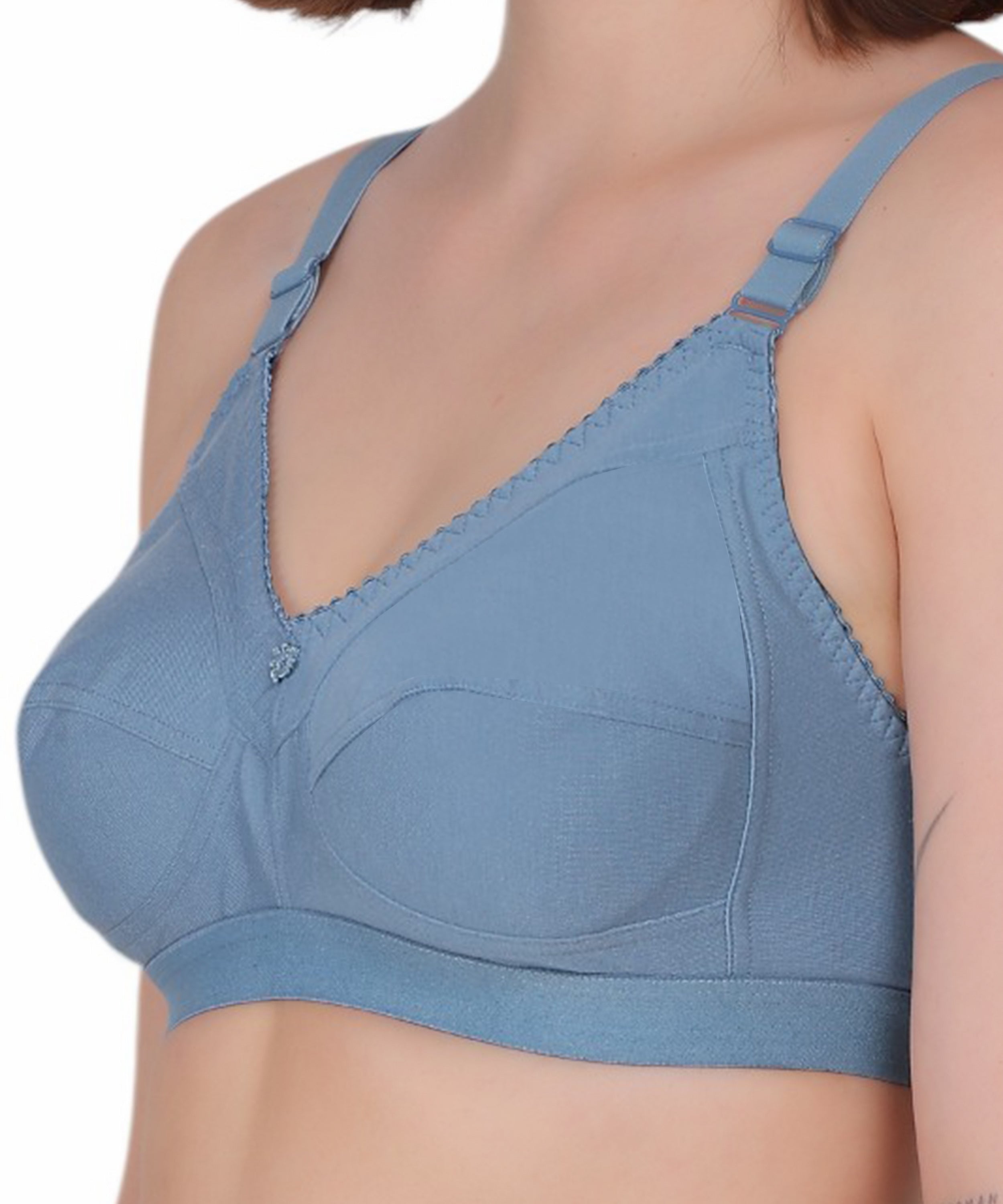 Flatter Your Shape: Nudiva Non-Padded Cotton Bra (Pack Of 3)