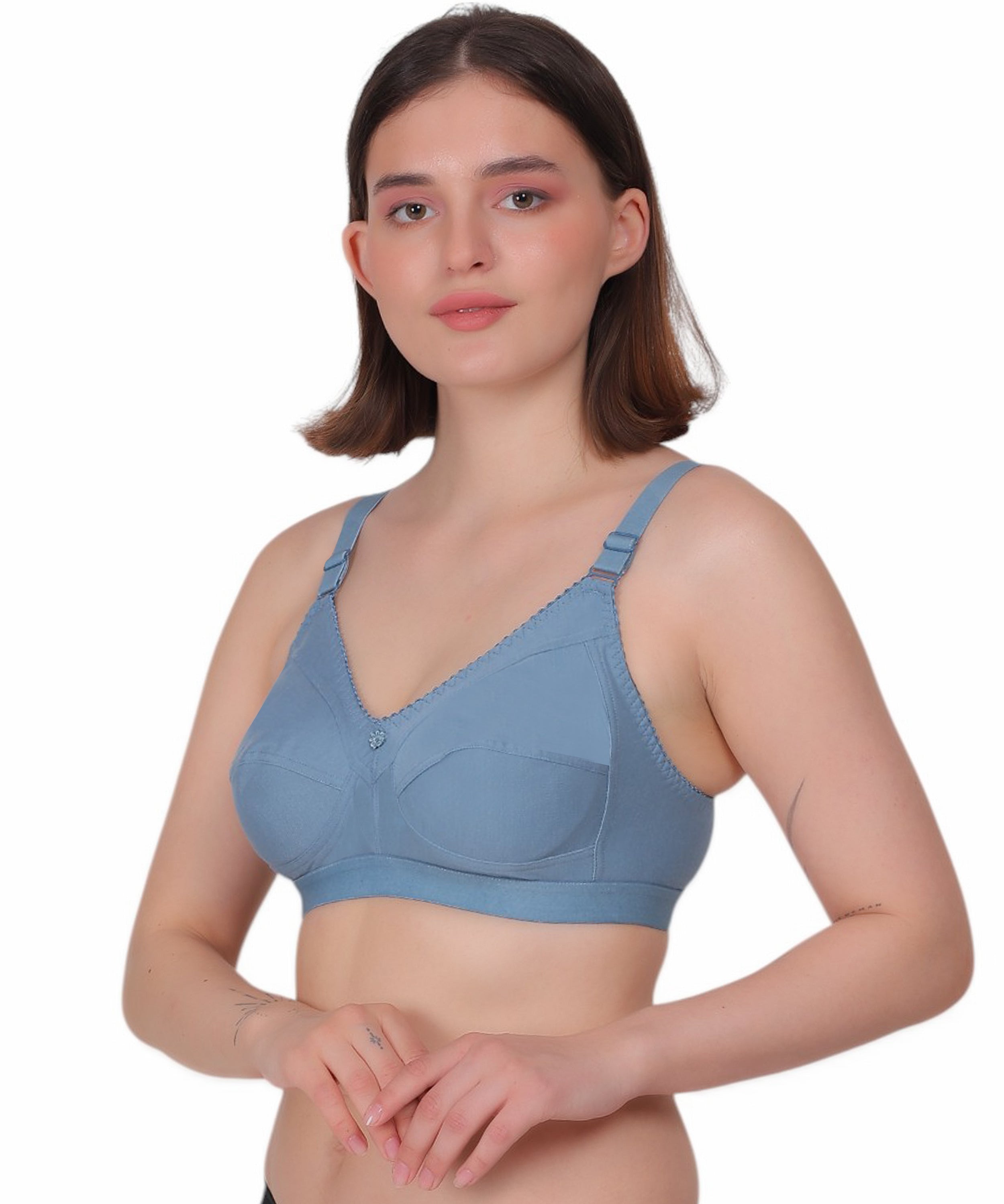 Flatter Your Shape: Nudiva Non-Padded Cotton Bra (Pack Of 3)