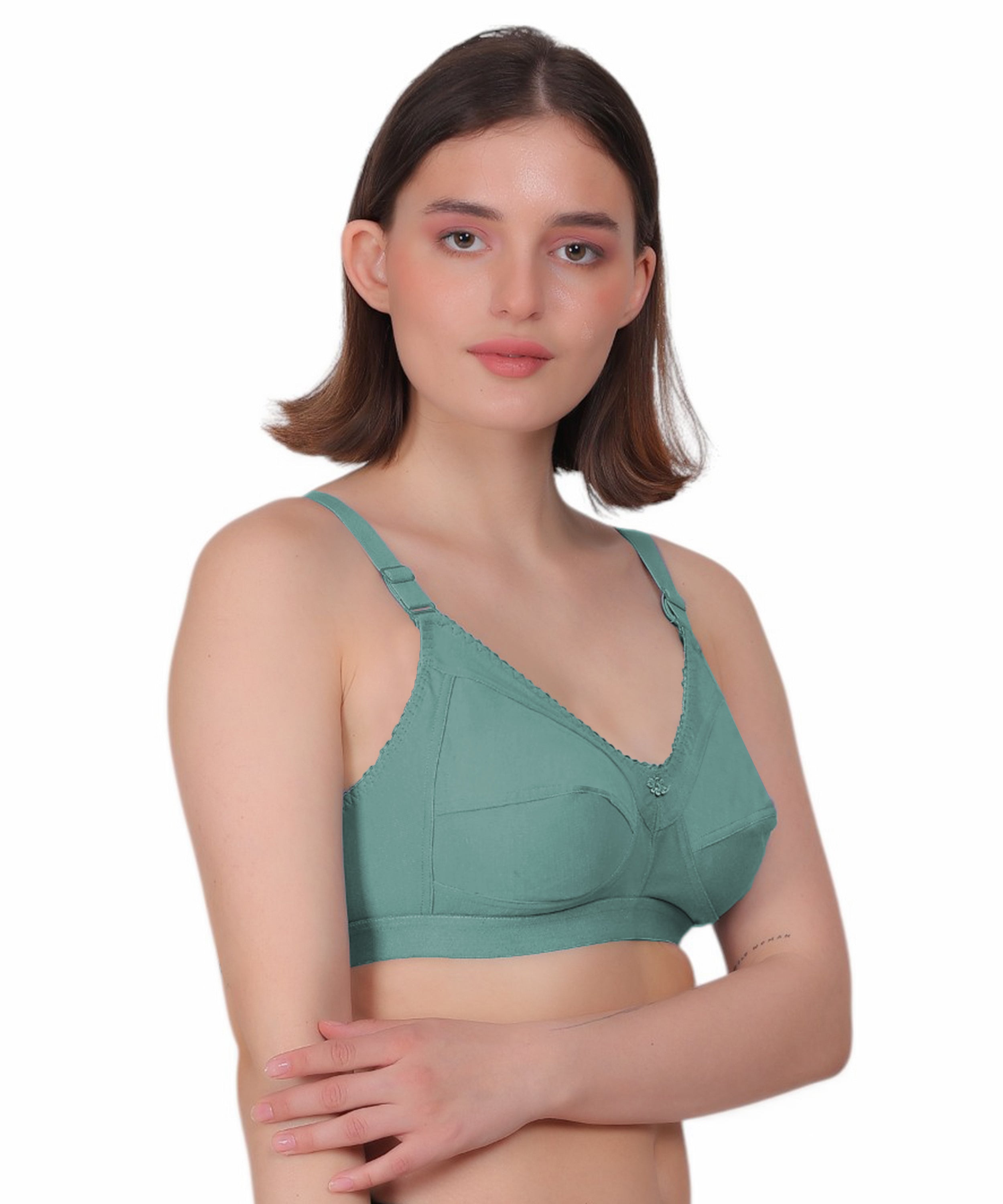 Flatter Your Shape: Nudiva Non-Padded Cotton Bra (Pack Of 3)