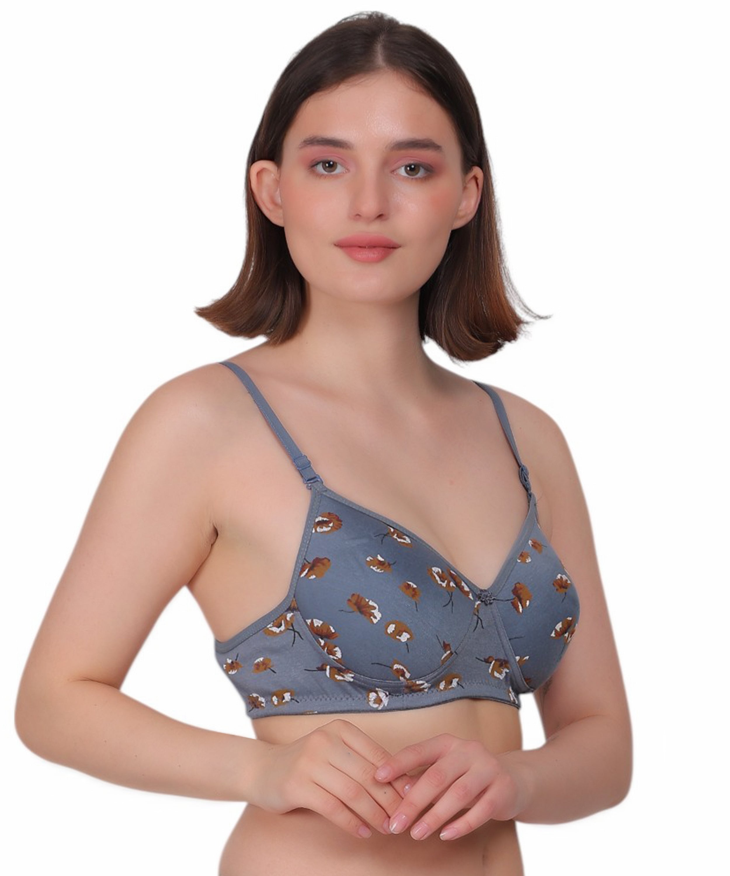 Nudiva Padded Printed Bra: Comfort Meets Style (Pack Of 3)