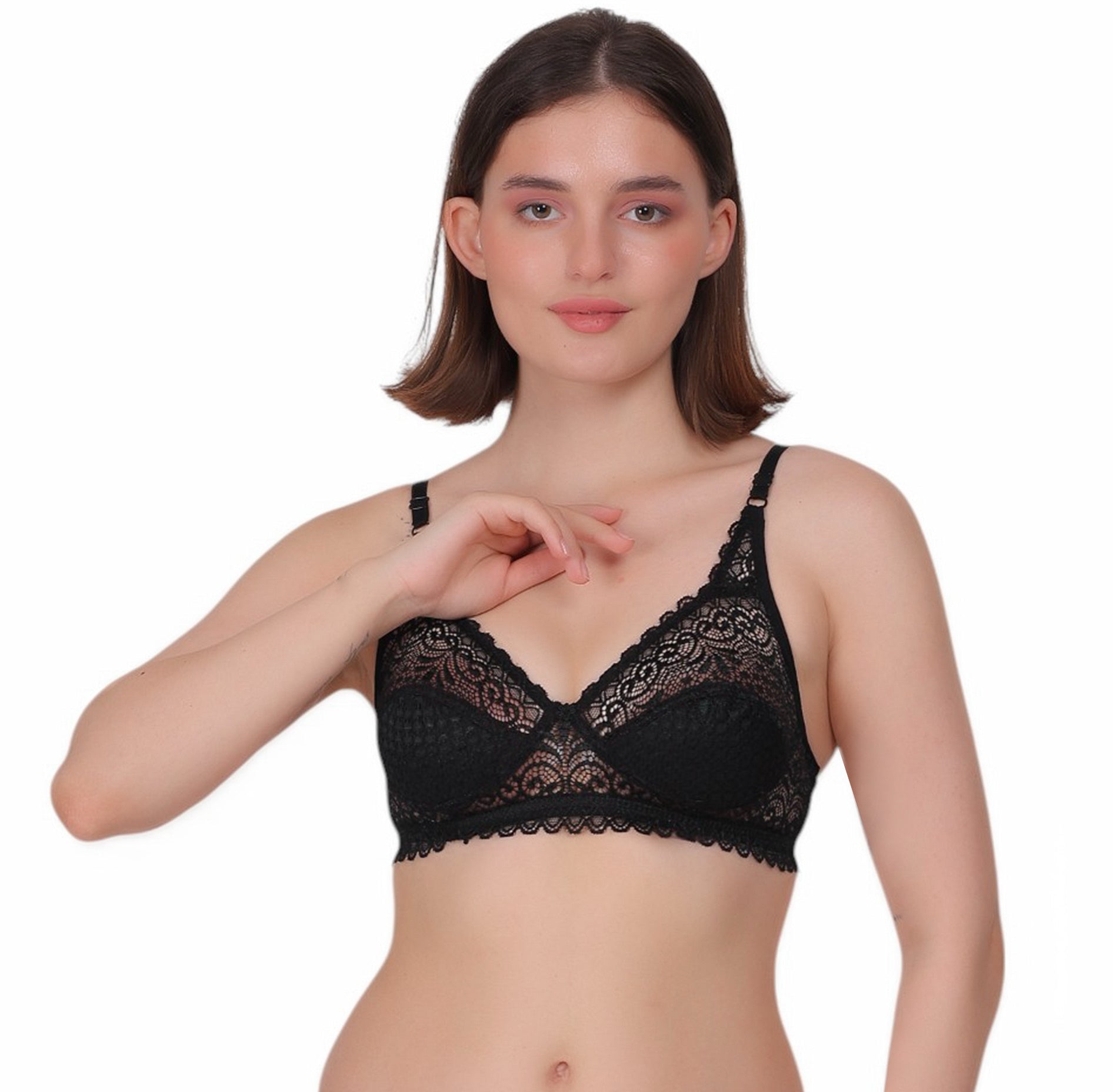 Experience Refined Elegance: Nudiva Non-Padded Lace Bra