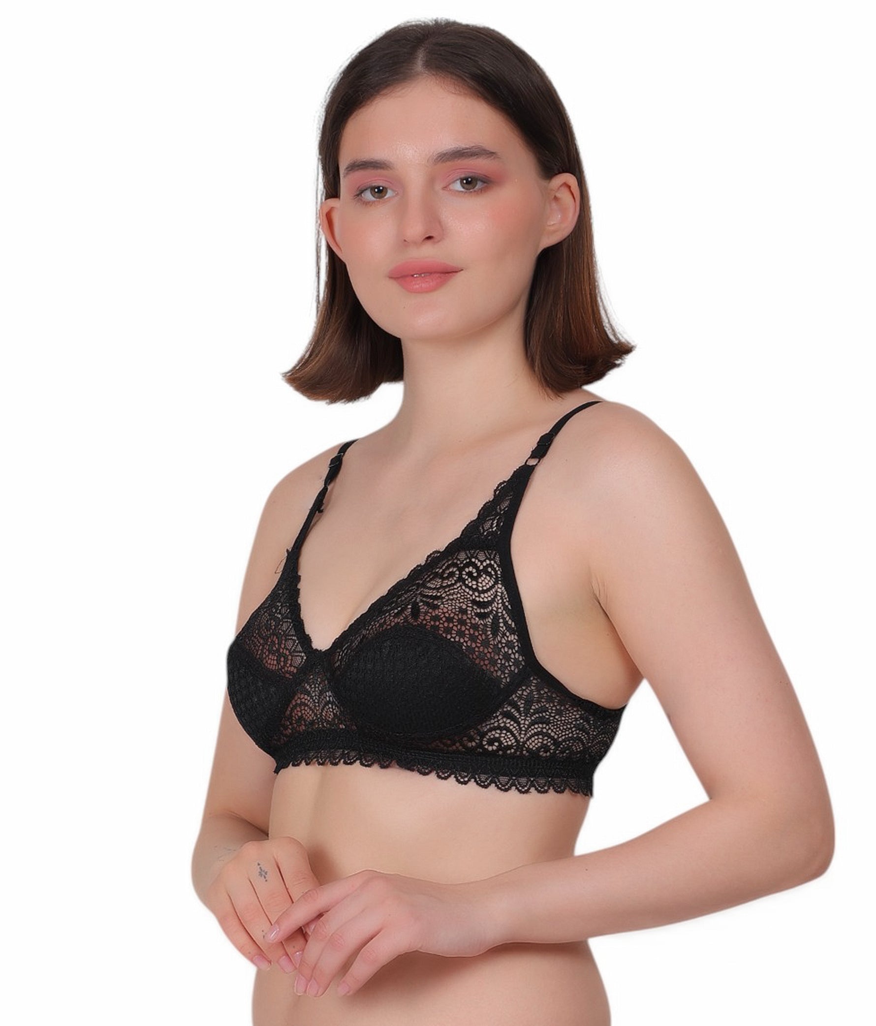 Experience Refined Elegance: Nudiva Non-Padded Lace Bra