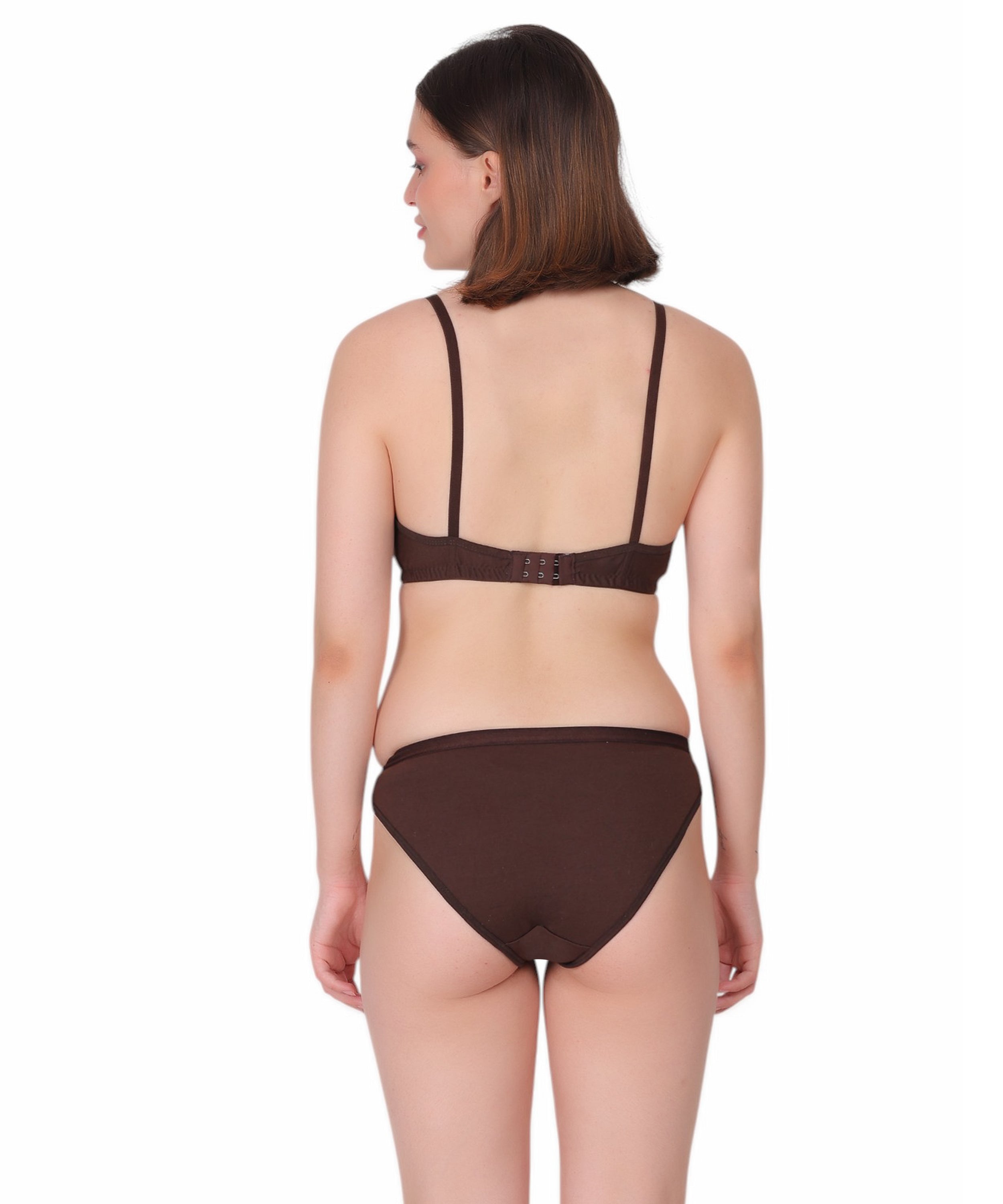 Full-Coverage Lingerie Set: Natural Shape & Comfort (Pack Of 3)