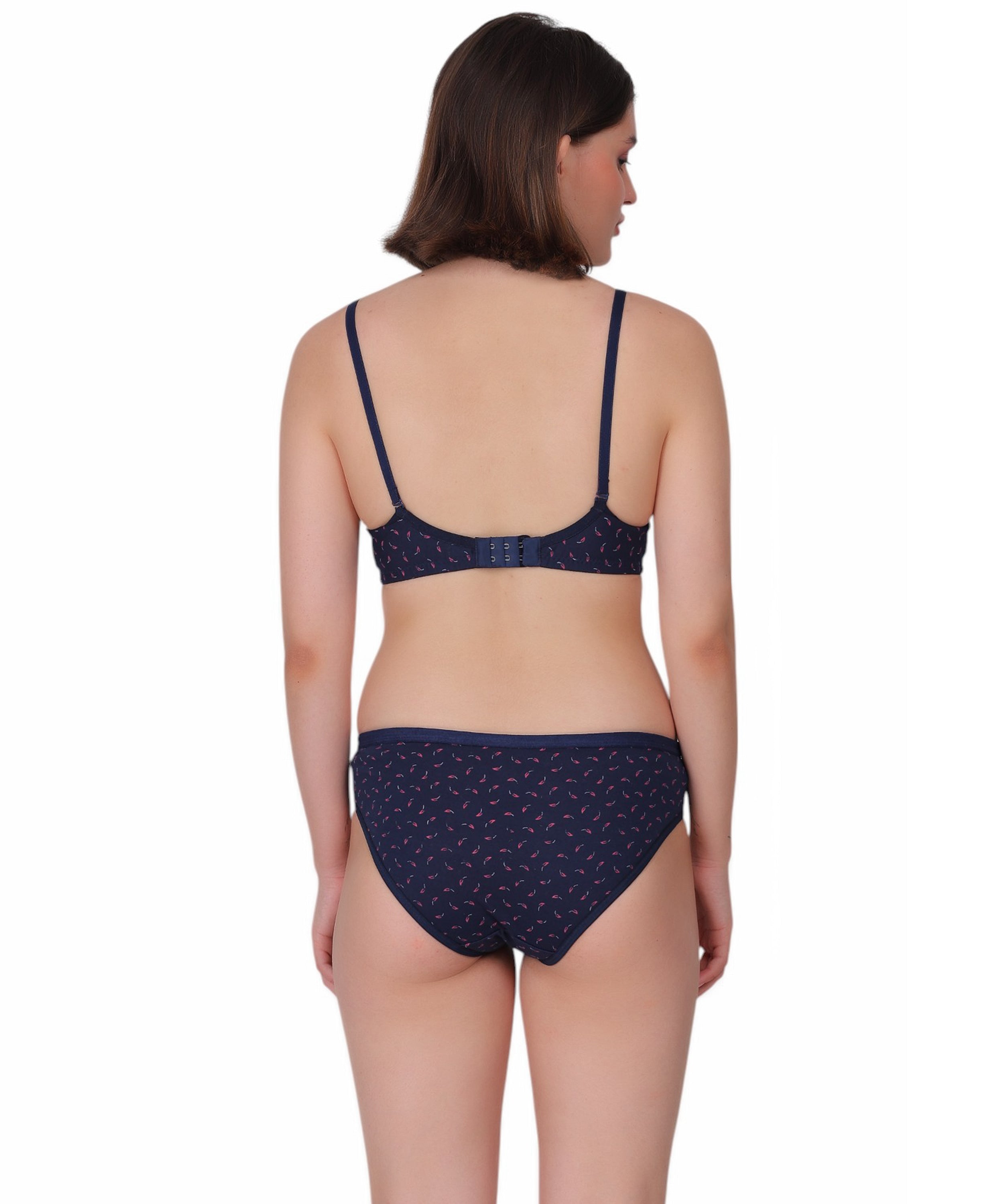 Printed Lingerie Set: Padded Support & Style