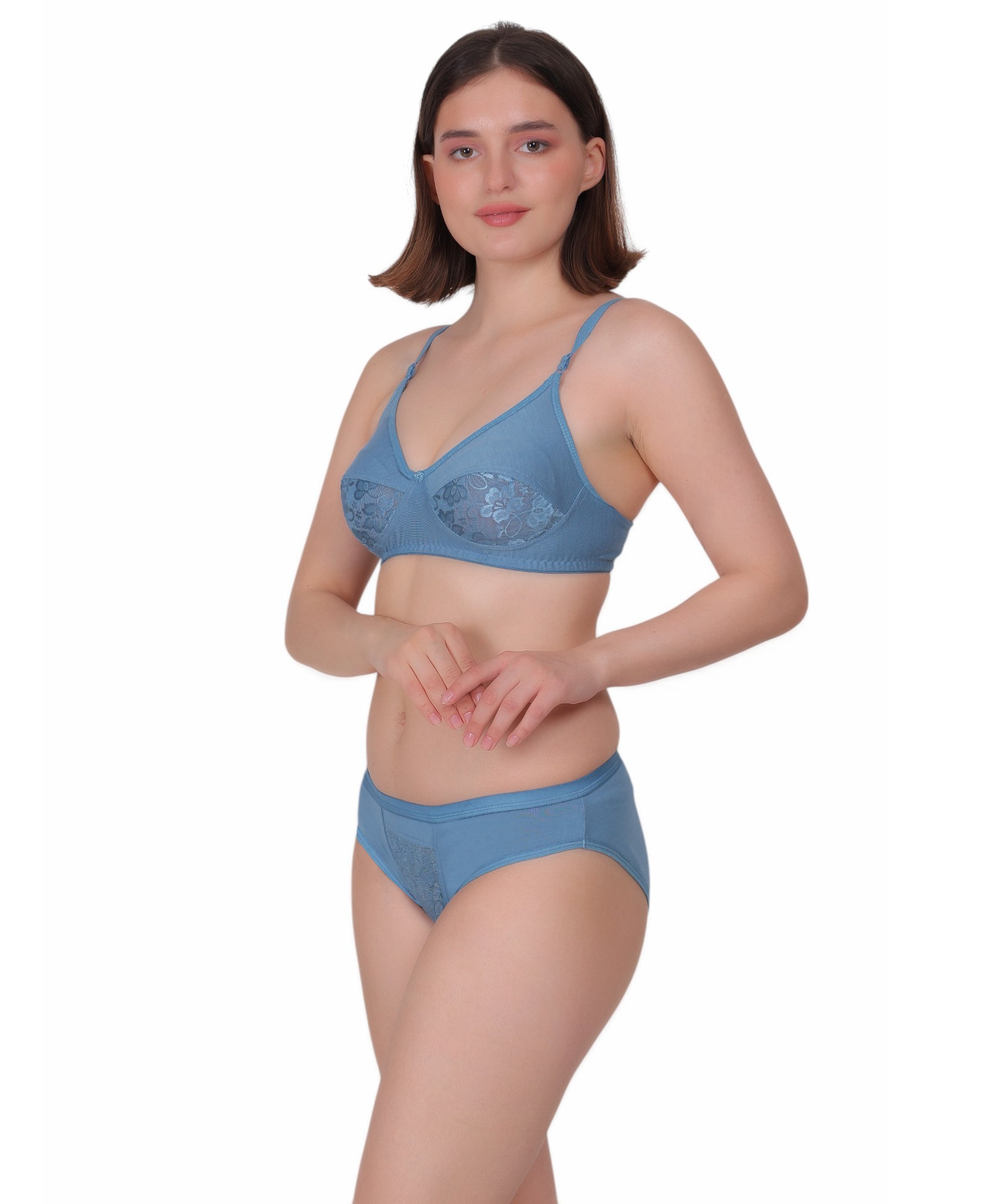 Playful & Chic: Nudiva Non Padded Self-Design Lingerie Set
