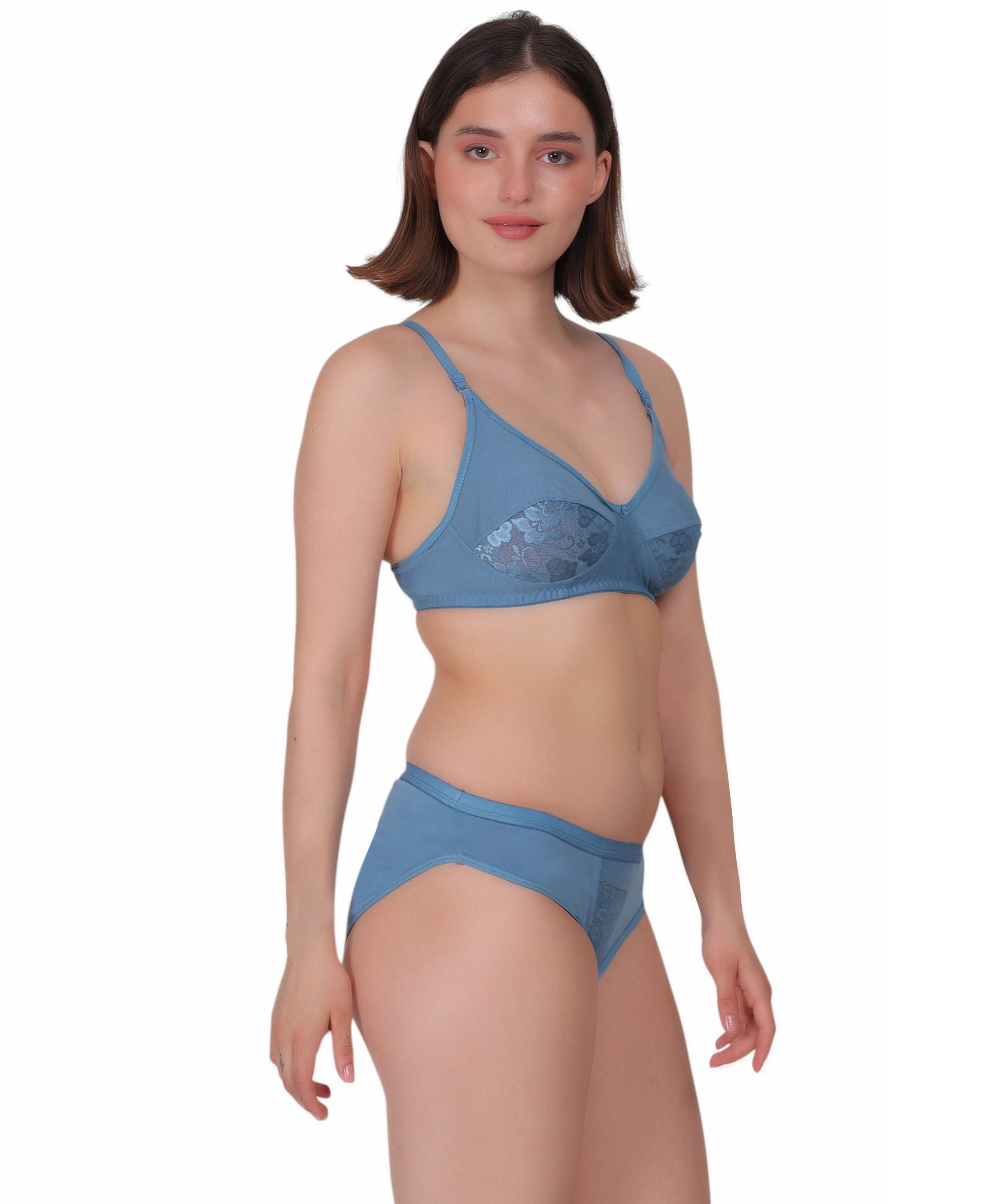 Playful & Chic: Nudiva Non Padded Self-Design Lingerie Set