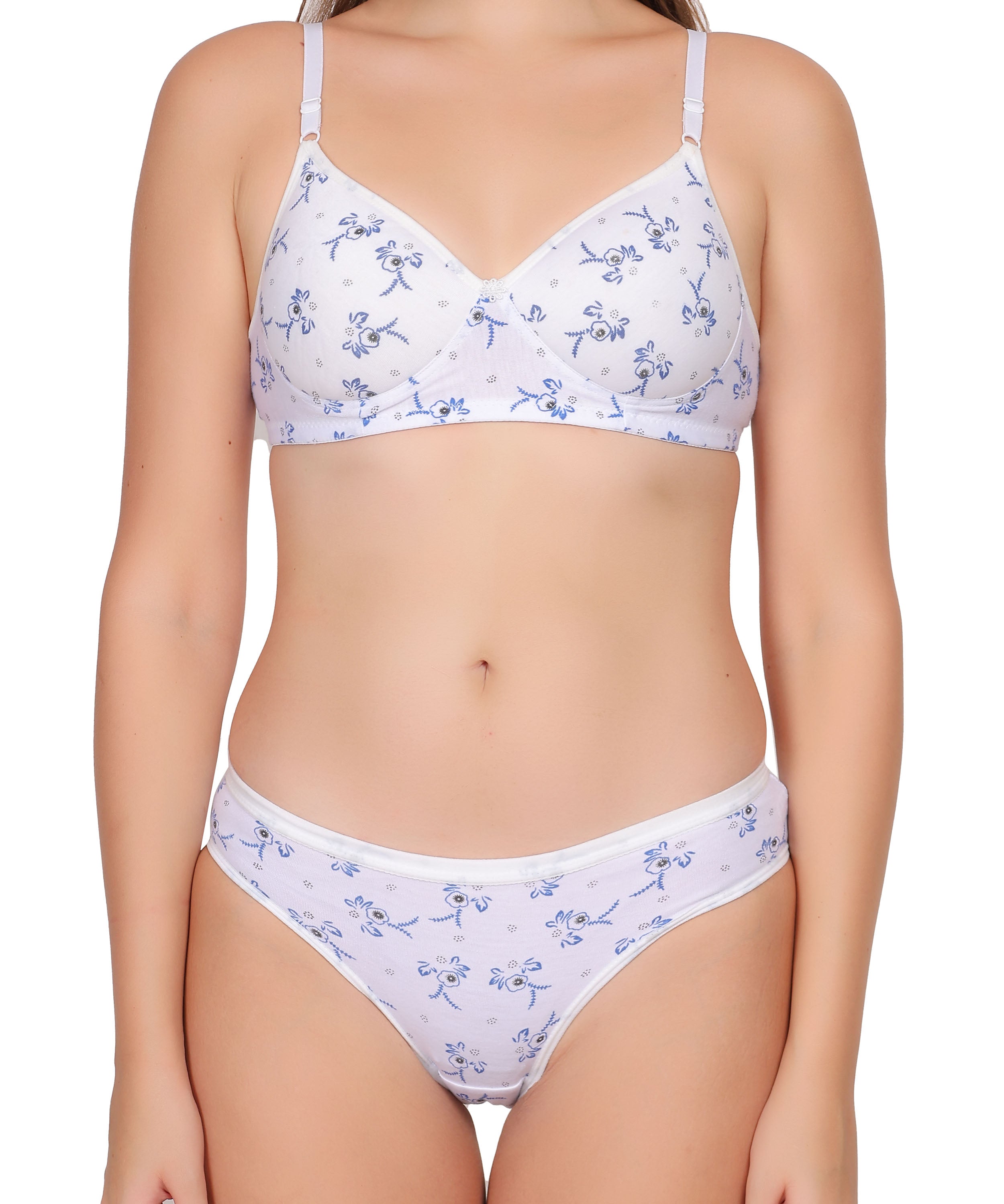 Printed Lingerie Set: Nudiva Padded Support & Style (Pack Of 3)