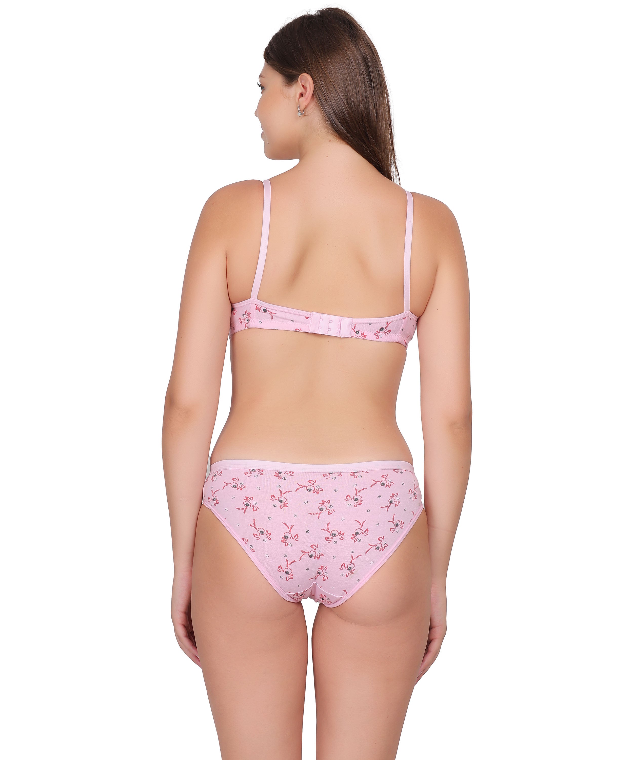 Printed Lingerie Set: Nudiva Padded Support & Style (Pack Of 3)