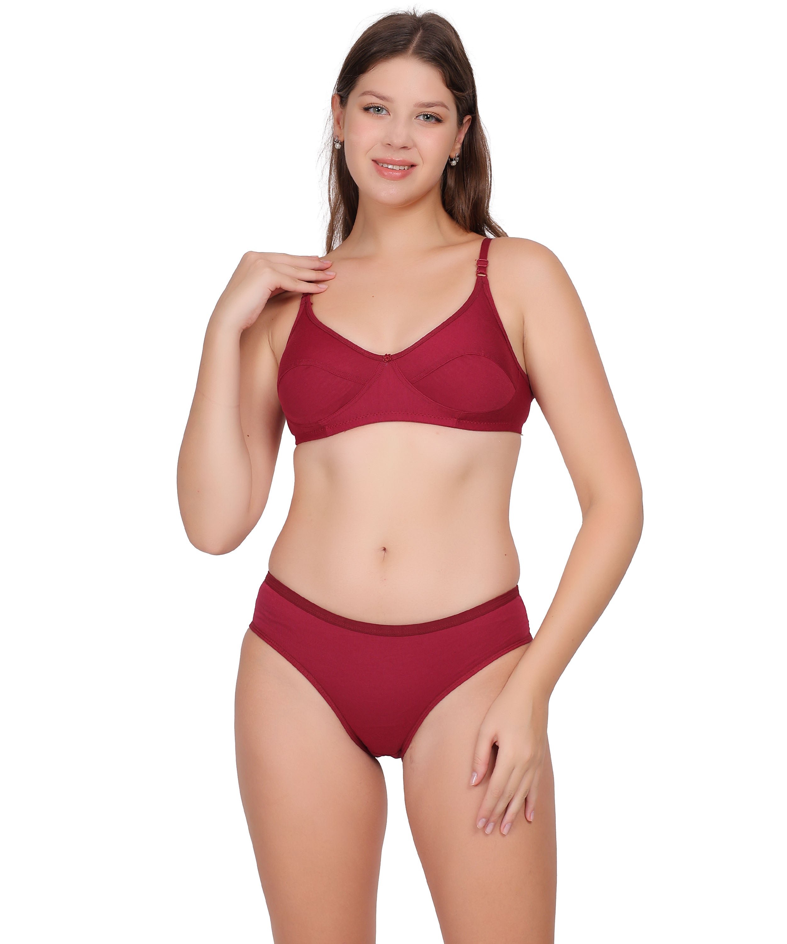 Full-Coverage Lingerie Set: Natural Shape