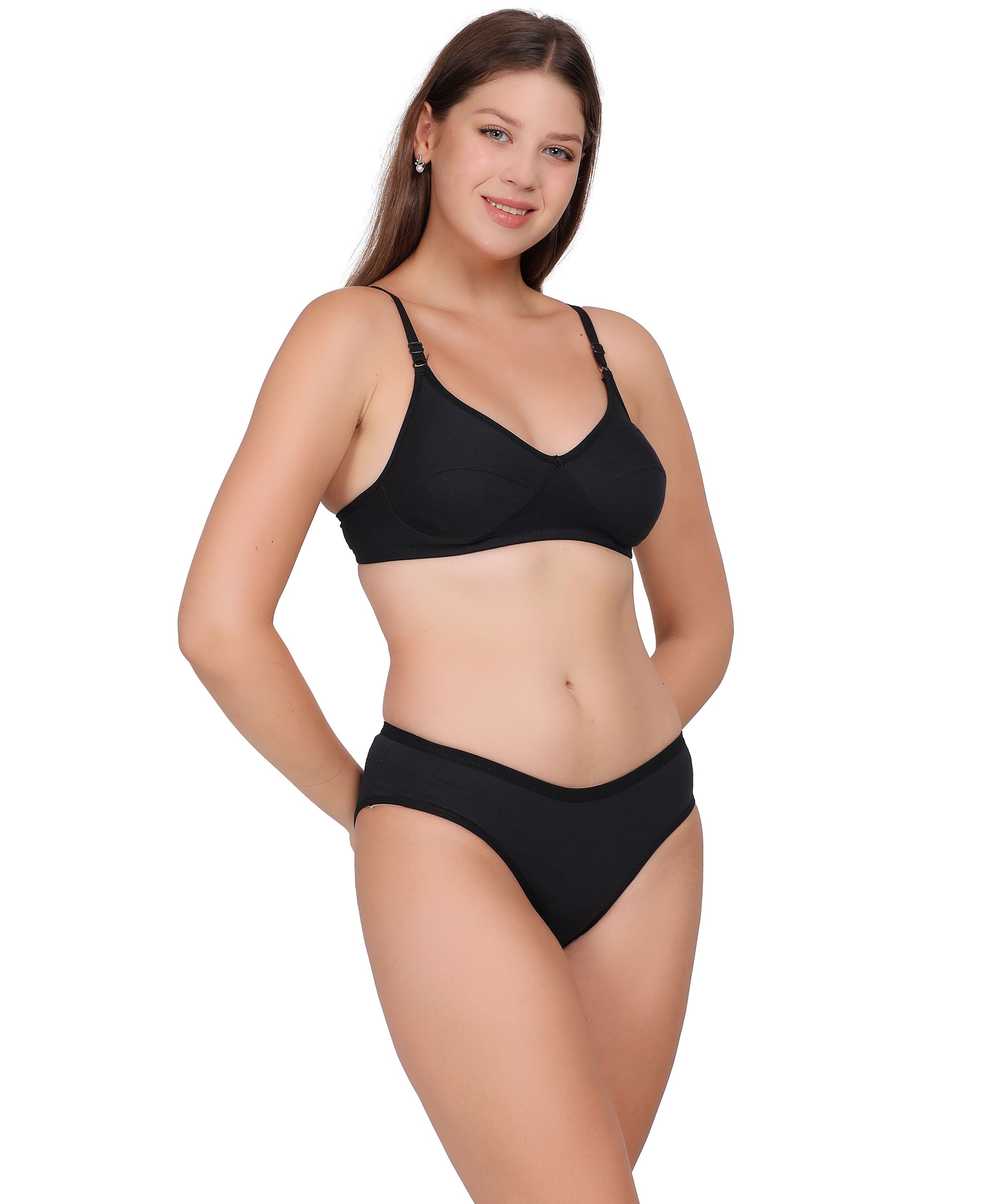 Full-Coverage Lingerie Set: Natural Shape