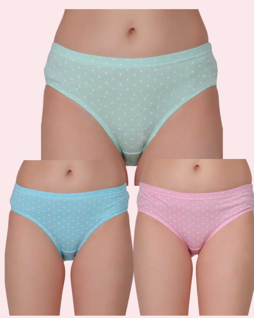 Nudiva Mid-Rise Hipster Panties: Pack of 3