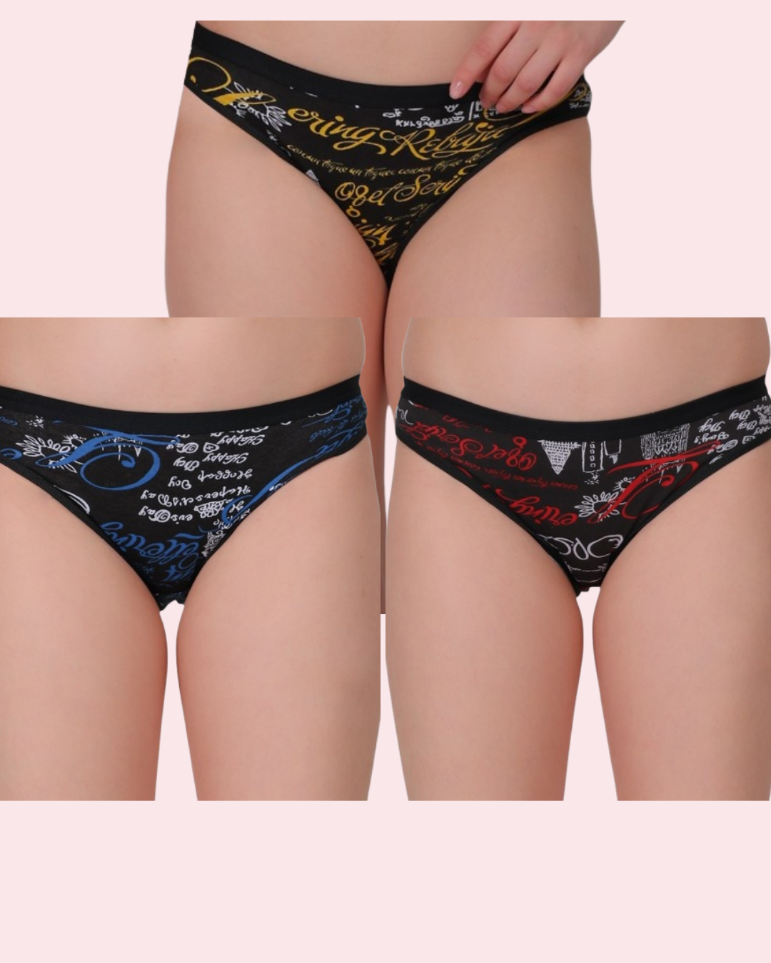 Pack Of 3 Mid-Rise Hipster Nudiva Panties: Comfort & Fit