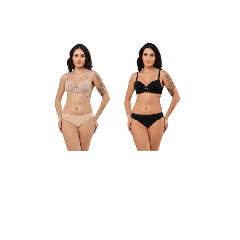 Nudiva Comfortable Mid-Rise Fit Seemless Panties: Pack of 2