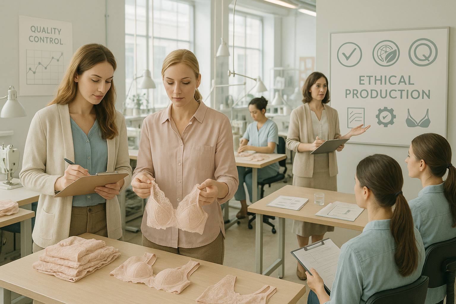 We are committed to setting high ethical standards in production and ensuring mindful manufacturing of female undergarments through audits, training and education.